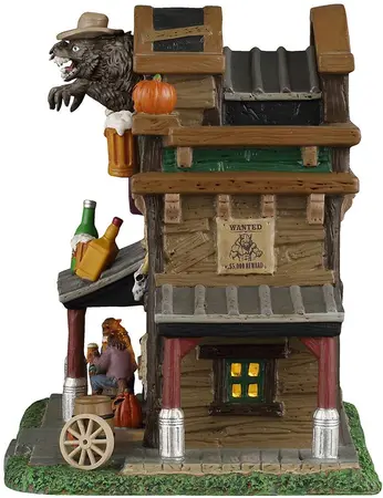 Lemax silver slug saloon verlicht huisje Spooky Town 2026 - afbeelding 3