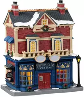 Lemax simpson & sons opticians verlicht kersthuisje Caddington Village 2023 - afbeelding 1