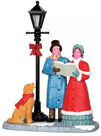 Lemax singing carols kerstdorp figuur type 4 Caddington Village 2014