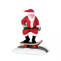 Lemax skateboard santa kerstdorp figuur type 2 2017