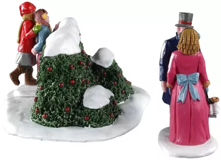 Lemax skating romance s/2 kerstdorp tafereel Caddington Village 2020 - afbeelding 2