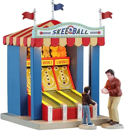 Lemax skee ball game verlicht kerstdorp tafereel Carnival 2025 - afbeelding 1