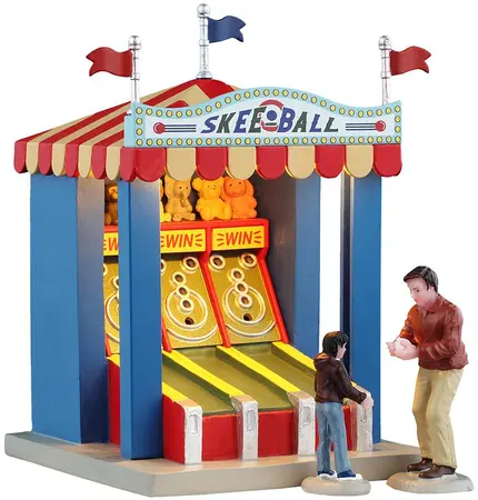 Lemax skee ball game verlicht kerstdorp tafereel Carnival 2025 - afbeelding 2