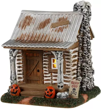 Lemax skeleton cottage verlicht tafereel Spooky Town 2023 - afbeelding 1