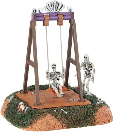 Lemax skeleton swings, b/o (4.5v bewegend tafereel Spooky Town 2018