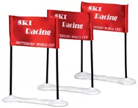 Lemax ski racing flag s/3 kerstdorp accessoire Vail Village 2014