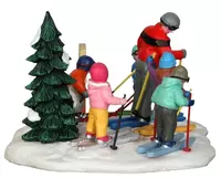 Lemax ski school kerstdorp tafereel Vail Village 2013 - afbeelding 2