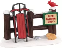 Lemax sled parking only kerstdorp accessoire 2020