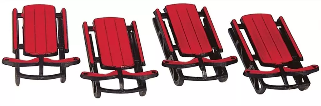 Lemax sled s/4 kerstdorp accessoire Vail Village 2003