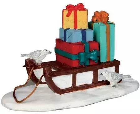 Lemax sled with presents kerstdorp accessoire Caddington Village 2015