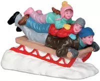 Lemax sledding with dad kerstdorp figuur type 3 2015