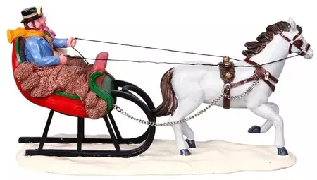 Lemax sleigh ride kerstdorp tafereel Caddington Village 2006 - afbeelding 3