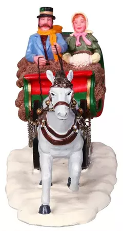 Lemax sleigh ride kerstdorp tafereel Caddington Village 2006 - afbeelding 2