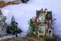Lemax slithering gardens verlicht huisje Spooky Town 2024 - afbeelding 2