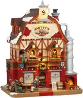 Lemax smitty's brewery verlicht kersthuisje Caddington Village 2025 - afbeelding 2