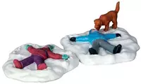 Lemax snow angels s/2 kerstdorp figuur type 4 Vail Village 2016