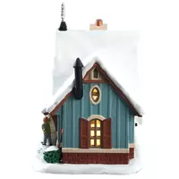 Lemax snow day! verlicht kersthuisje Caddington Village 2018 - afbeelding 2