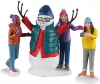 Lemax snowman selfie s/3 kerstdorp figuur type 4 Vail Village 2020