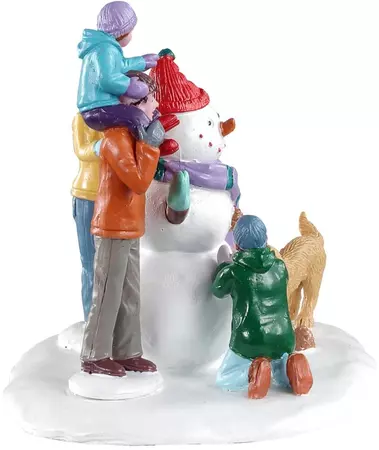 Lemax snowman teamwork kerstdorp tafereel Vail Village 2020 - afbeelding 2