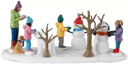 Lemax snowmen friends kerstdorp tafereel Vail Village 2023 - afbeelding 3