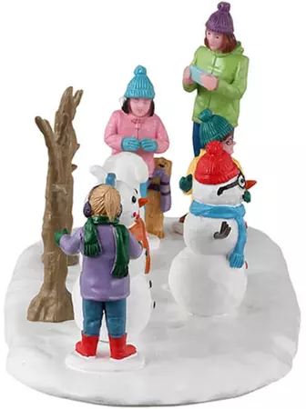 Lemax snowmen friends kerstdorp tafereel Vail Village 2023 - afbeelding 2