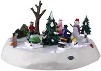 Lemax snowmobile fun bewegend kerstdorp tafereel Vail Village 2022