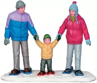 Lemax snowshoe family kerstdorp figuur type 3 Vail Village 2015