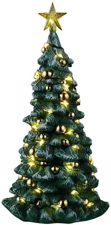 Lemax snowy christmas tree, clear light verlichte boom 2025 - afbeelding 2