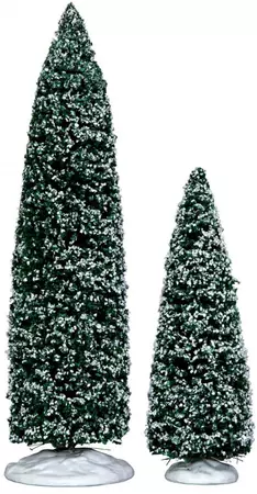 Lemax snowy juniper tree, large & medium s/2 boom 2013