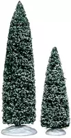 Lemax snowy juniper tree, large & medium s/2 boom 2013