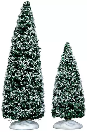 Lemax snowy juniper tree, medium & small s/2 boom 2013