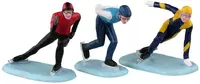 Lemax speed skaters, set of 3 kerstdorp figuur type 3 Vail Village 2023