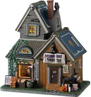 Lemax spellbound books & terrible tales verlicht huisje Spooky Town 2025