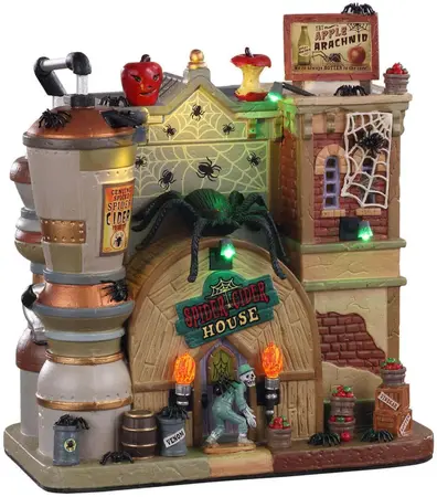 Lemax spider cider house verlicht huisje Spooky Town 2020