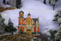 Lemax spirit of joy community church verlicht kersthuisje Caddington Village 2024 - afbeelding 4