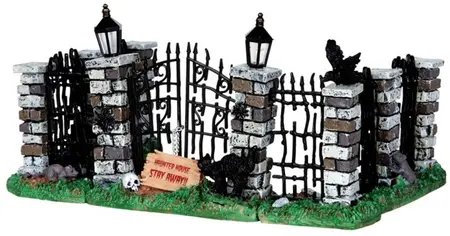 Lemax spooky iron gate and fence s/5 accessoire Spooky Town 2013