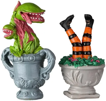 Lemax spooky planter urns, set of 2 accessoire Spooky Town 2022