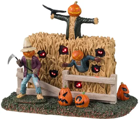 Lemax spooky scarecrows verlicht tafereel Spooky Town 2024 - afbeelding 1