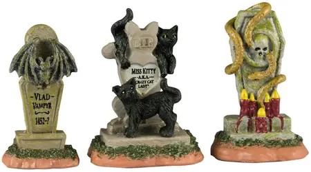 Lemax spooky town headstones s/3 accessoire Spooky Town 2024