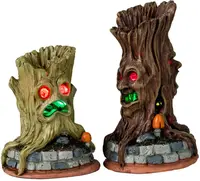 Lemax spooky tree trunks s/2 verlichte accessoire Spooky Town 2024