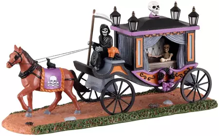 Lemax spooky victorian hearse tafereel Spooky Town 2022 - afbeelding 1