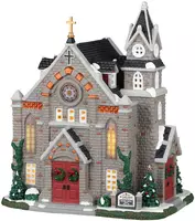 Lemax st. luke's church verlichte kersthuisje Caddington Village 2023 - afbeelding 1
