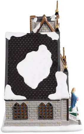 Lemax st. matthew's church verlichte kerk Caddington Village 2019 - afbeelding 3
