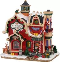 Lemax st. nick's elf academy verlicht kersthuisje Santa's Wonderland 2020 - afbeelding 1