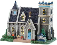Lemax st. oswald's church verlicht kersthuisje Caddington Village 2025 - afbeelding 1