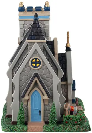 Lemax st. oswald's church verlicht kersthuisje Caddington Village 2025 - afbeelding 3