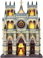 Lemax st. patrick's cathedral verlichte kerk 2009 - afbeelding 1