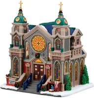 Lemax st.stanislaus cathedral verlichte kerk Caddington Village 2026 - afbeelding 1