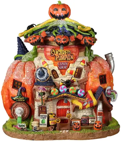 Lemax sugared pumpkin candy shoppe verlicht huisje Spooky Town 2022 - afbeelding 5