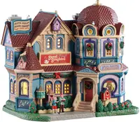 Lemax sweet songbird music school verlicht kersthuisje Caddington Village 2025 - afbeelding 2